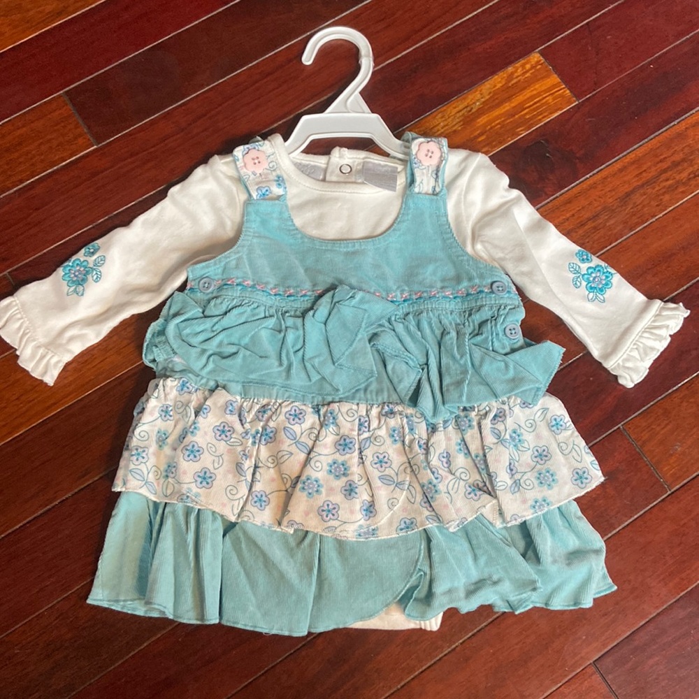 2 piece Koala Baby dress with long sleeve onesie 6-9 months